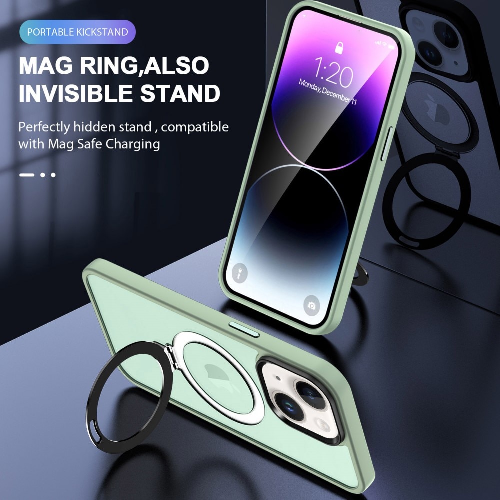 Hybridikuori MagSafe Ring iPhone 14 vaaleanvihreä