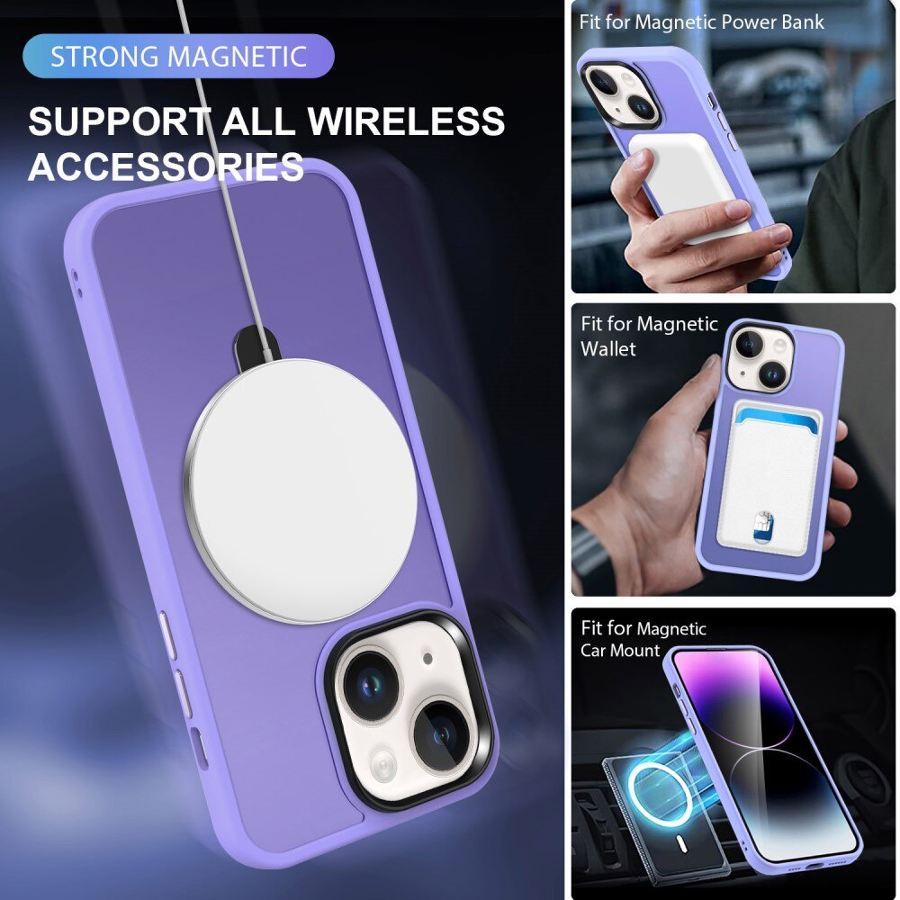 Hybridikuori MagSafe Ring iPhone 13 Liila