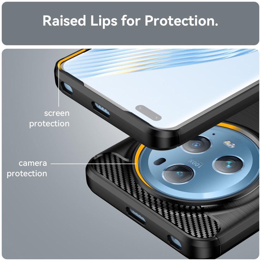 Honor Magic5 Pro Kuori TPU Brushed Musta