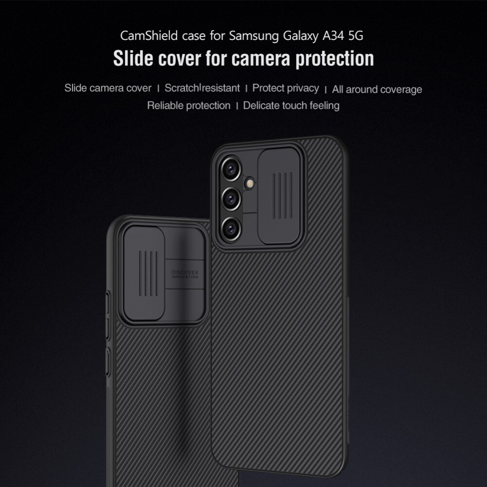 CamShield Kuori Samsung Galaxy A34 Musta