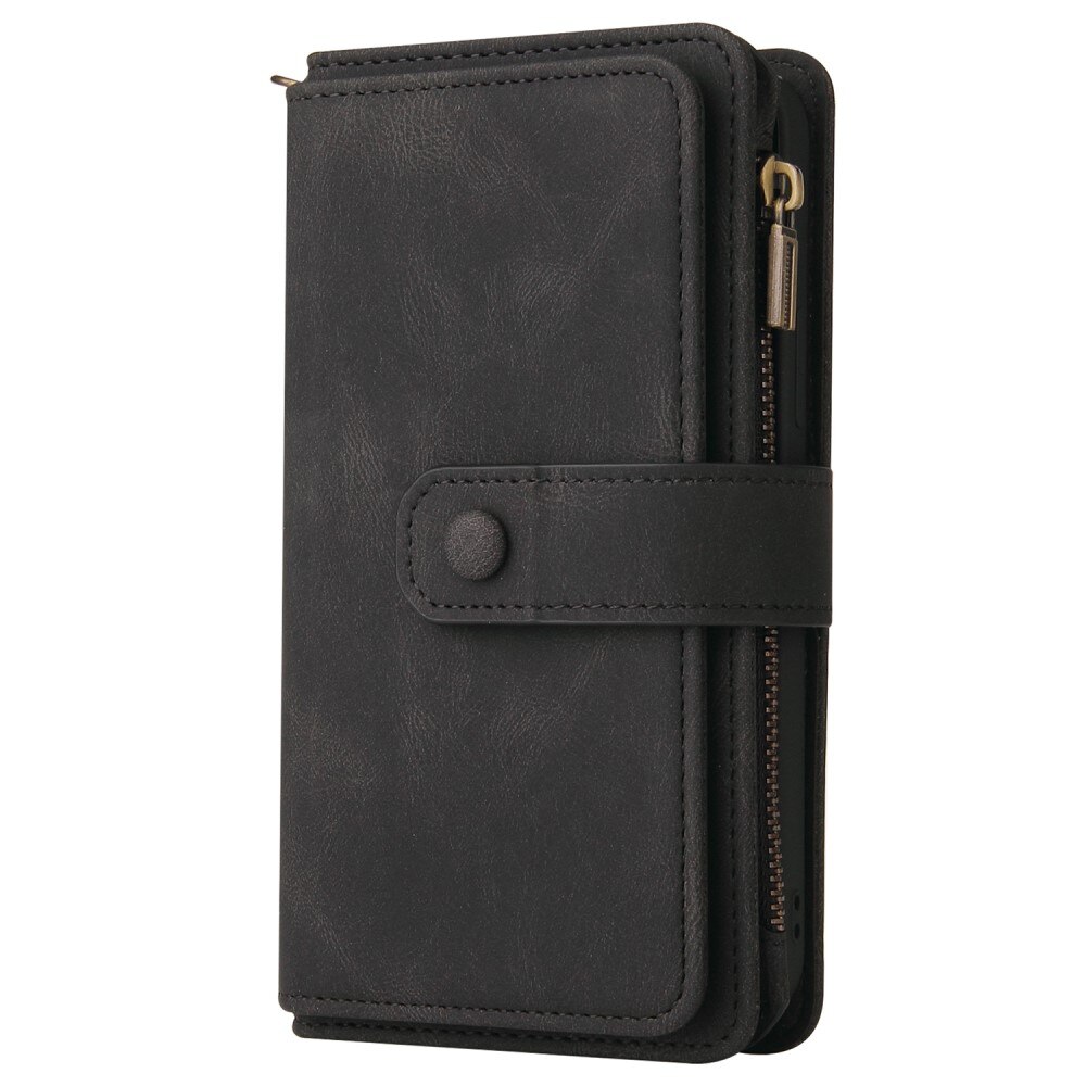 Leather Multi-Wallet Motorola Moto G53 musta