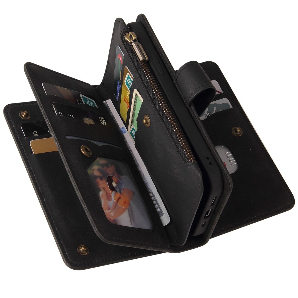 Leather Multi-Wallet Motorola Moto G13 musta