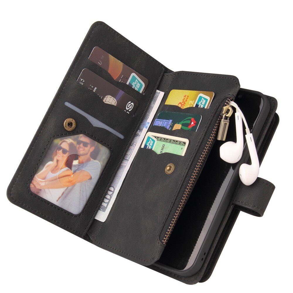 Leather Multi-Wallet Motorola Moto G13 musta