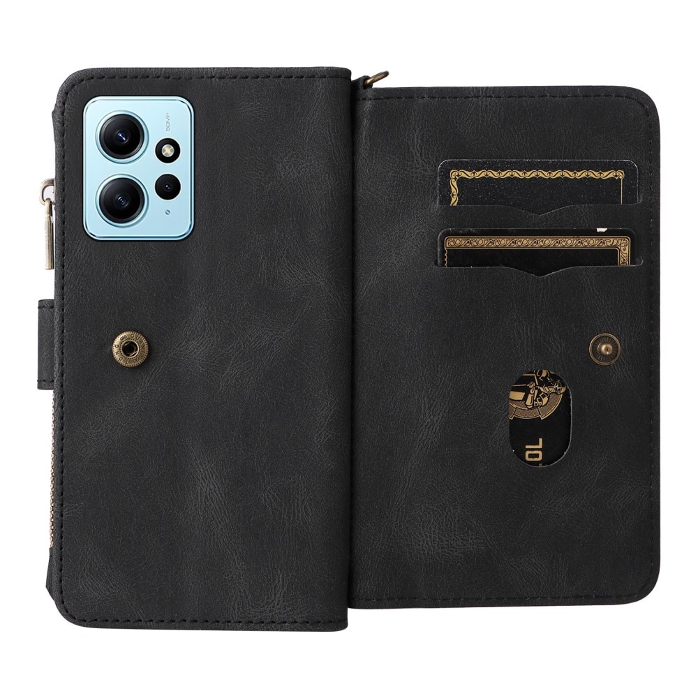 Leather Multi-Wallet Xiaomi Redmi Note 12 musta