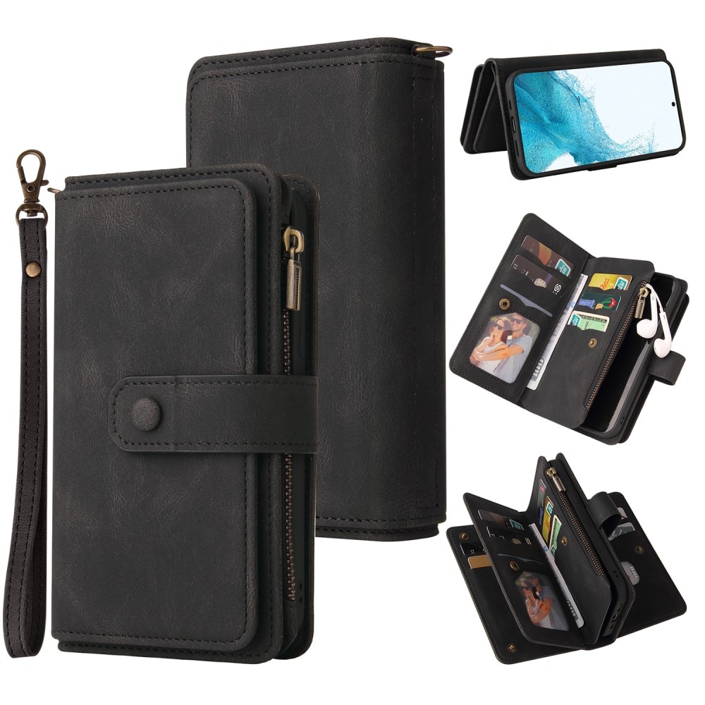 Leather Multi-Wallet Samsung Galaxy A54 musta