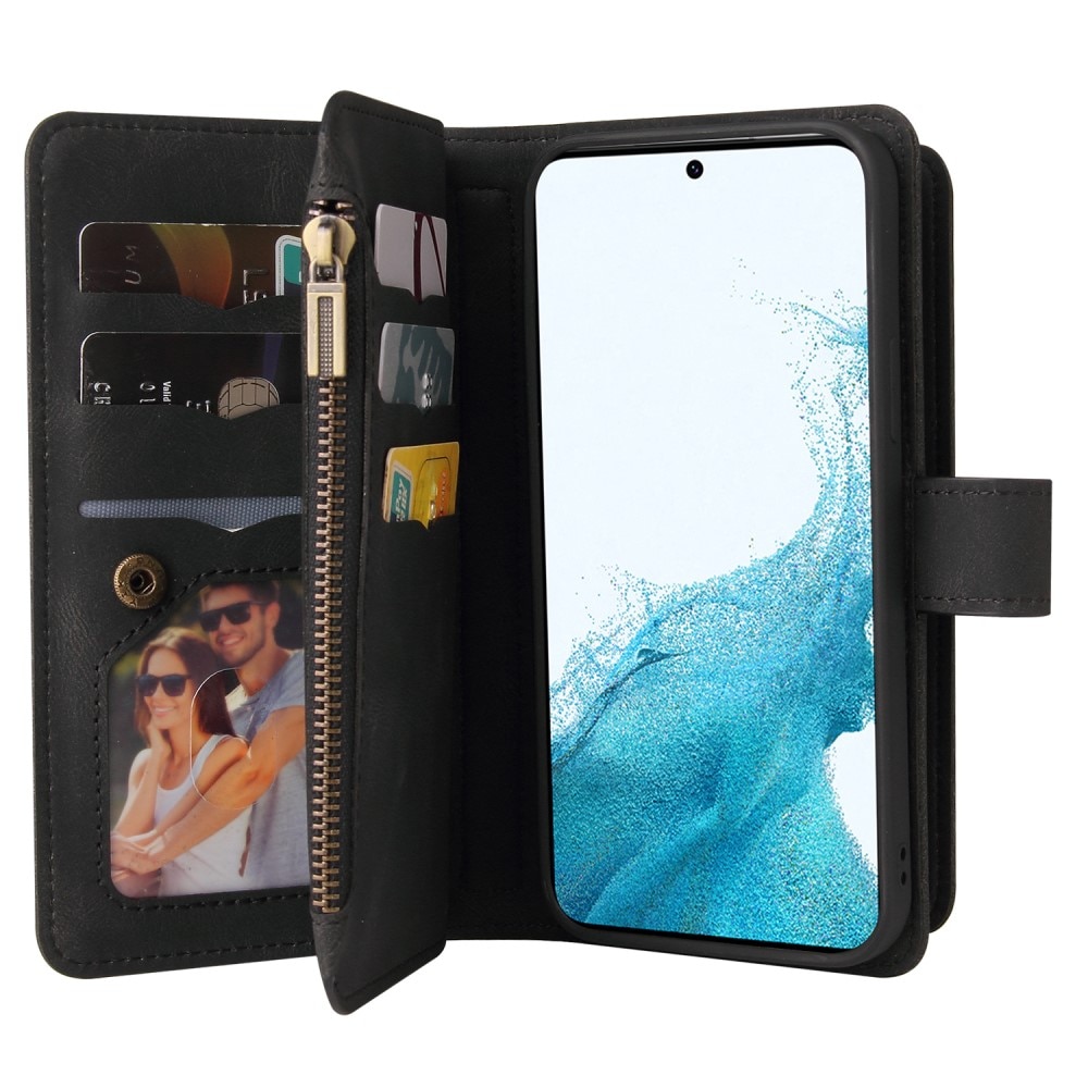 Leather Multi-Wallet Samsung Galaxy A54 musta