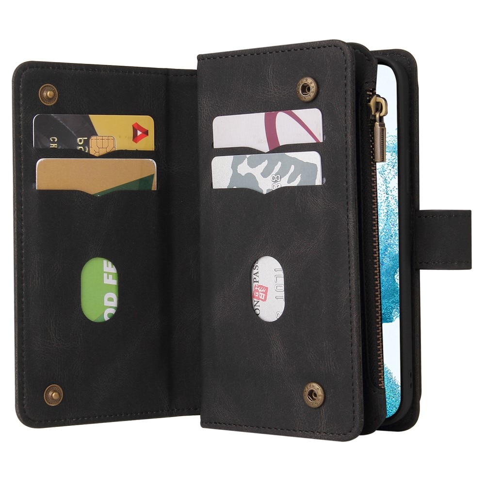 Leather Multi-Wallet Samsung Galaxy A54 musta