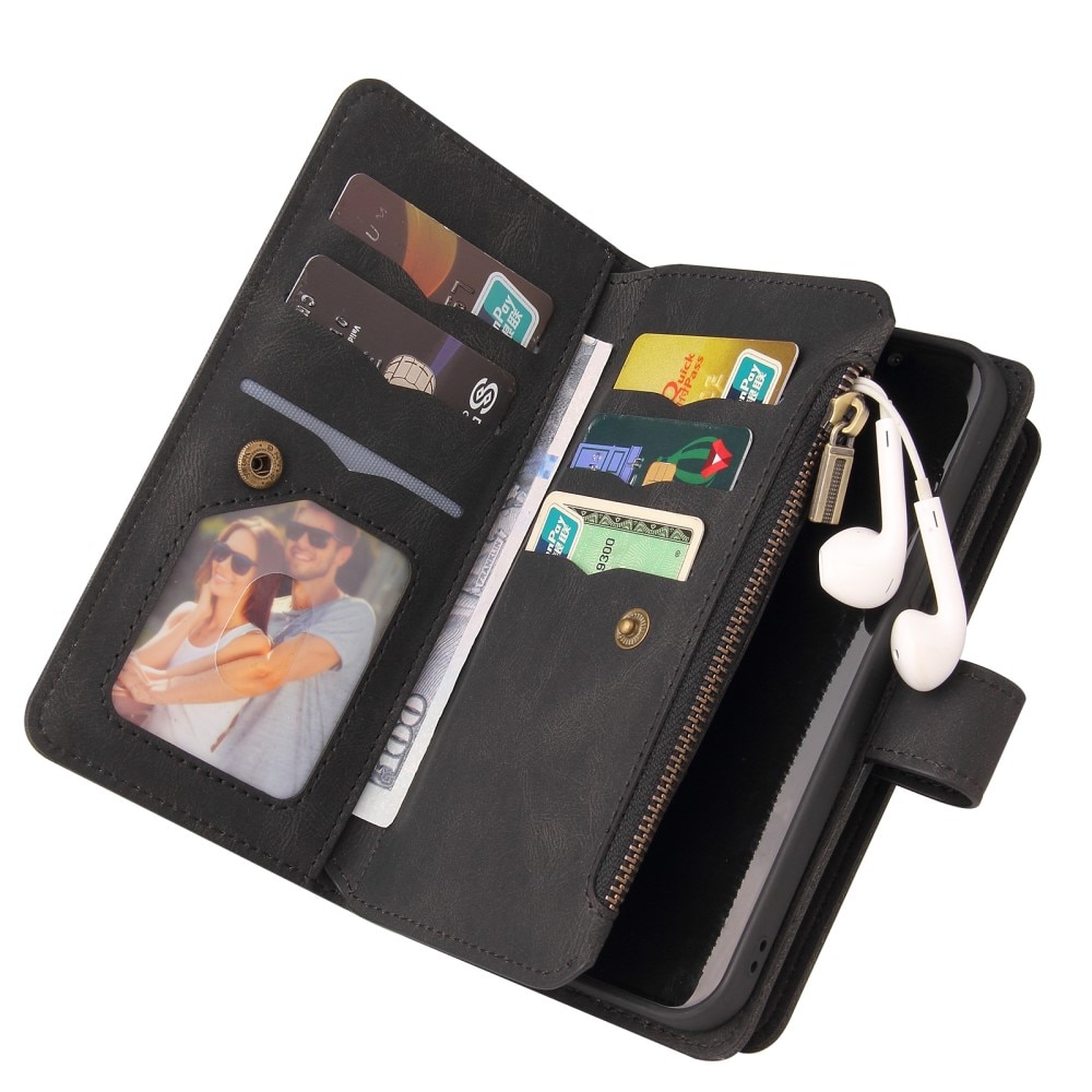 Leather Multi-Wallet Samsung Galaxy A54 musta