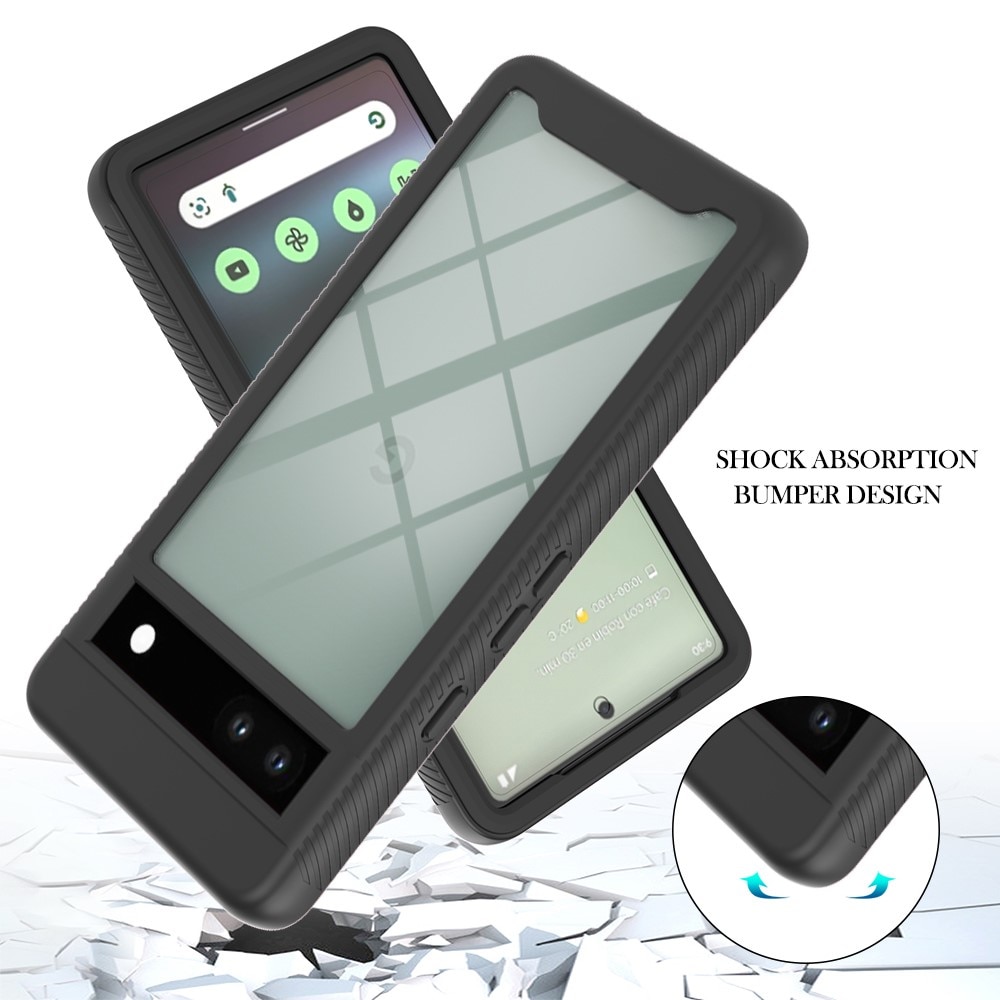 Full Cover Kuori Google Pixel 7a Musta