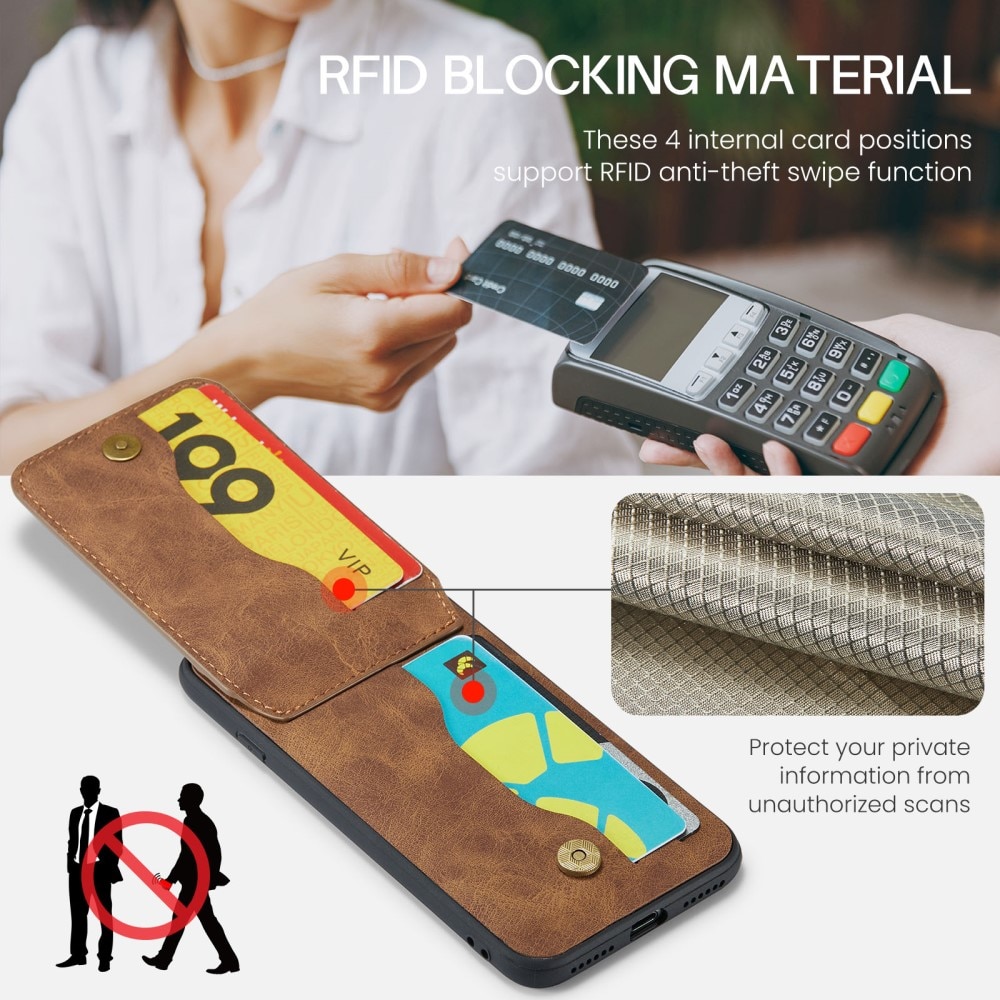 Multi-slot RFID-blocking Kuori iPhone 11 ruskea