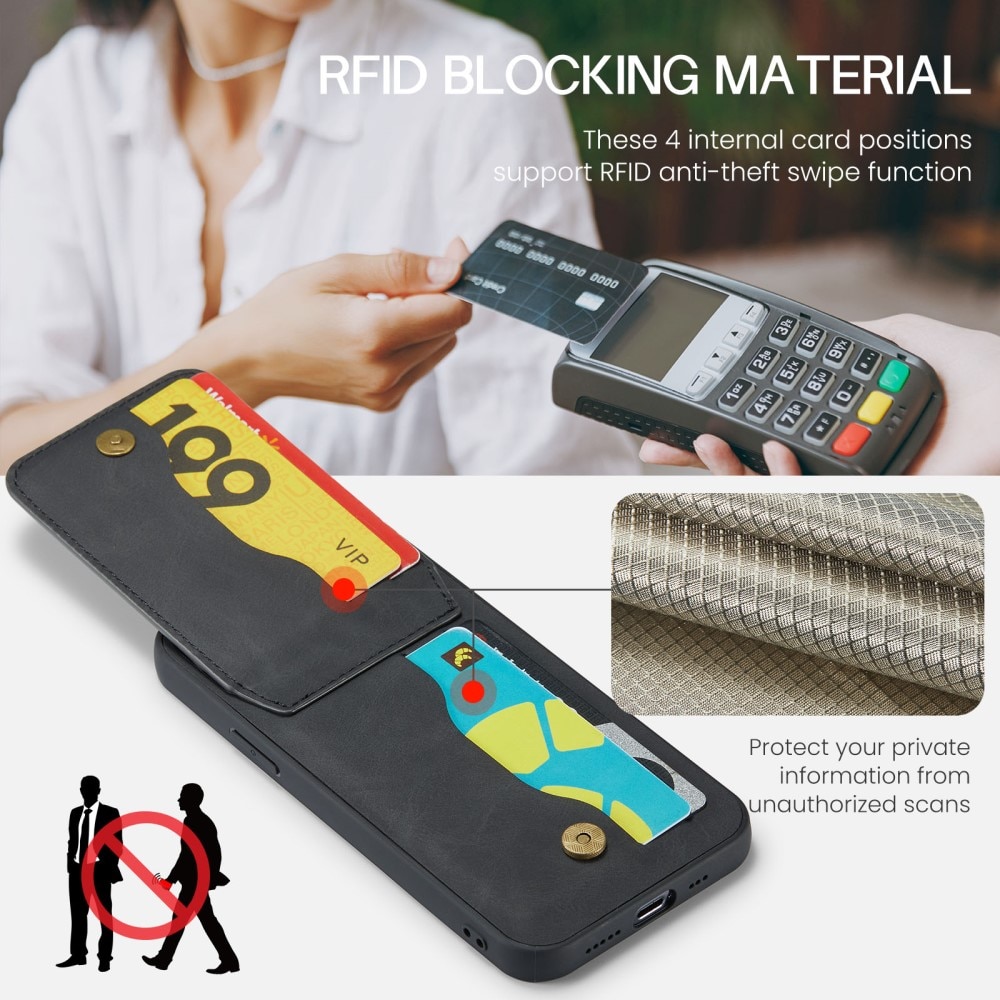 Multi-slot RFID-blocking Kuori iPhone 12/12 Pro musta