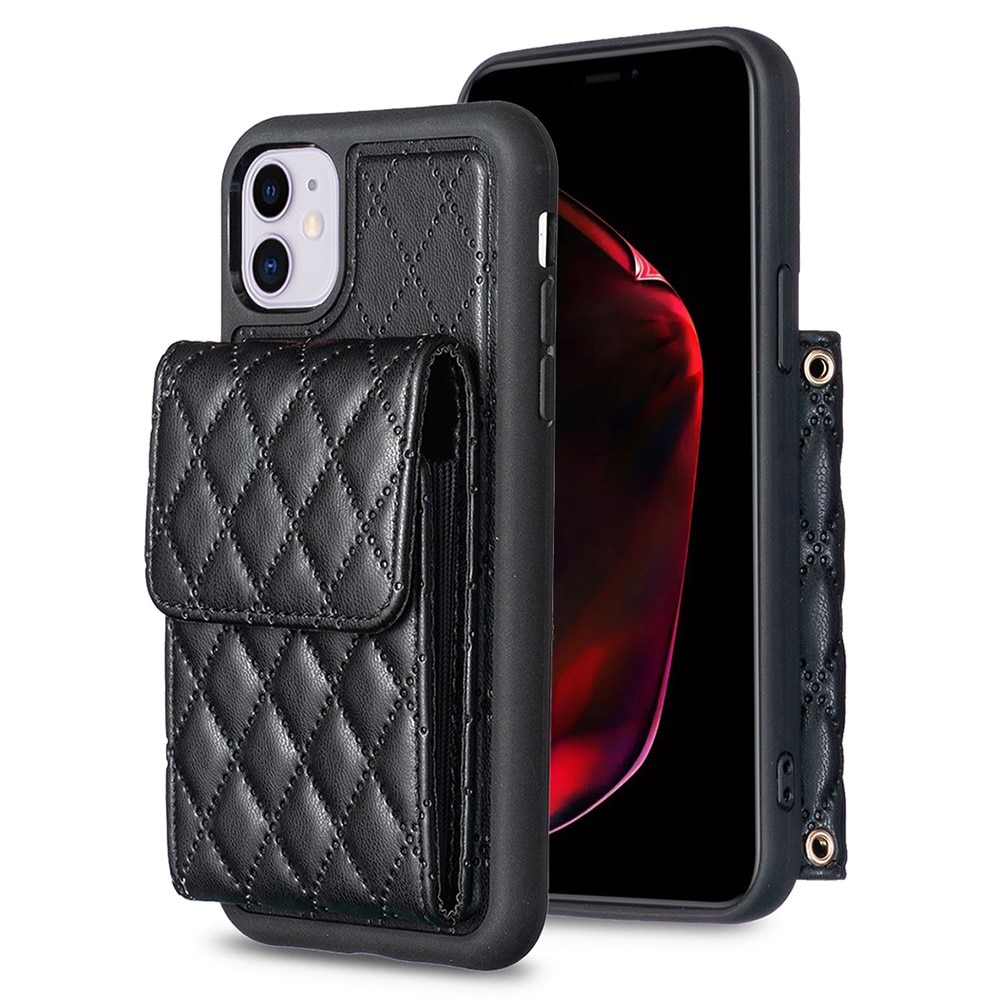 iPhone 11 Quilted Lompakonkuori musta