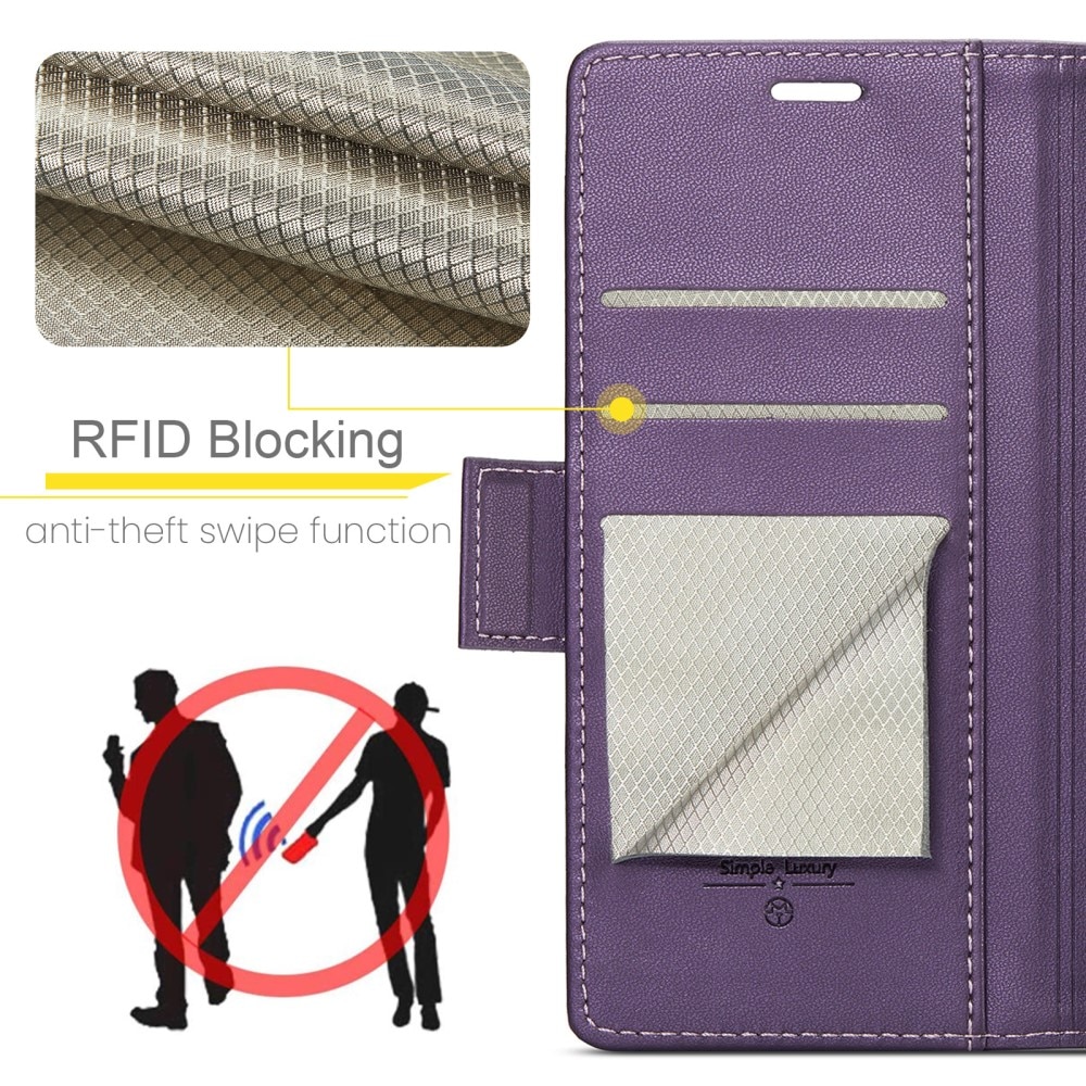 RFID-blocking Slim Lompakkokotelo Samsung Galaxy A54 liila