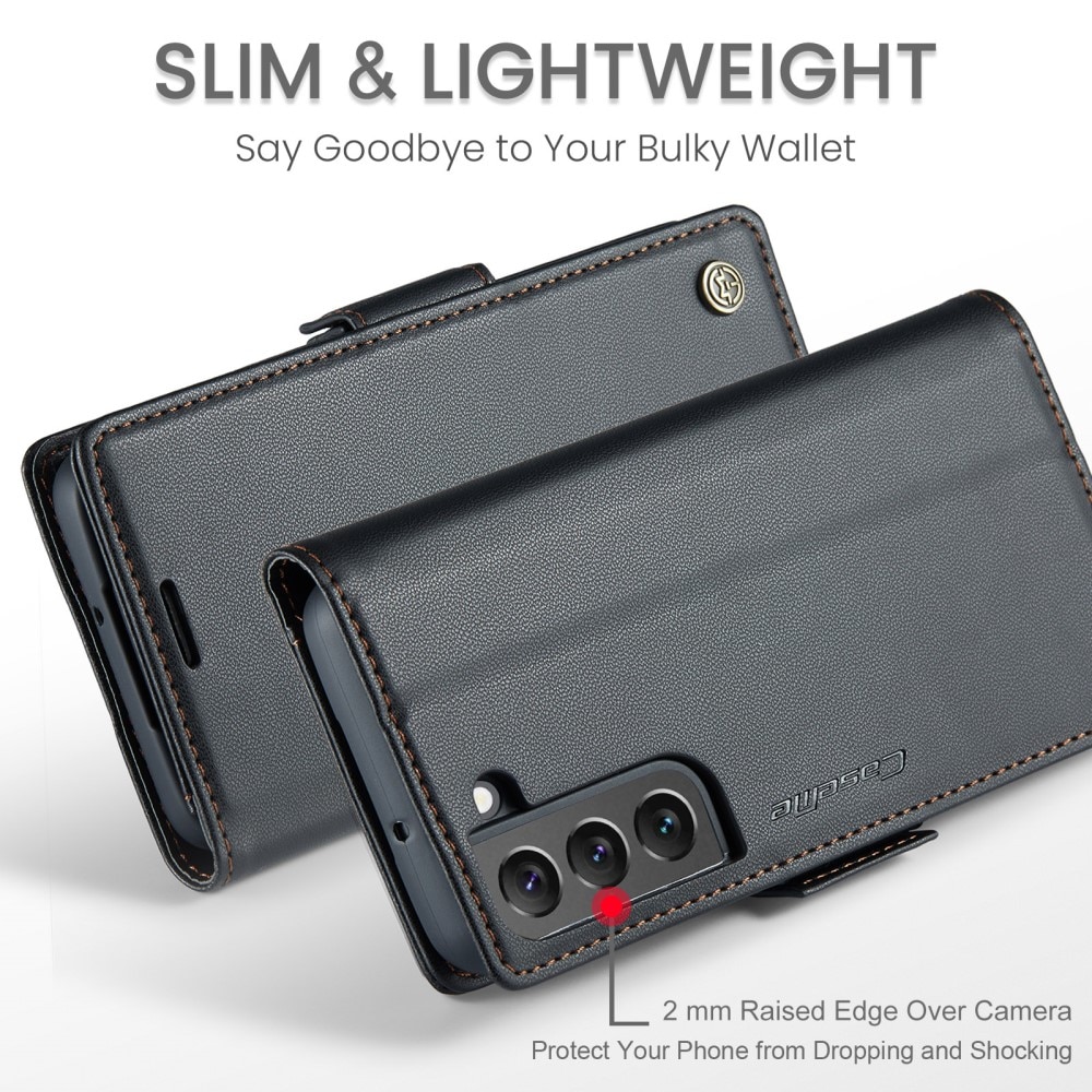 RFID-blocking Slim Lompakkokotelo Samsung Galaxy S22 Plus musta