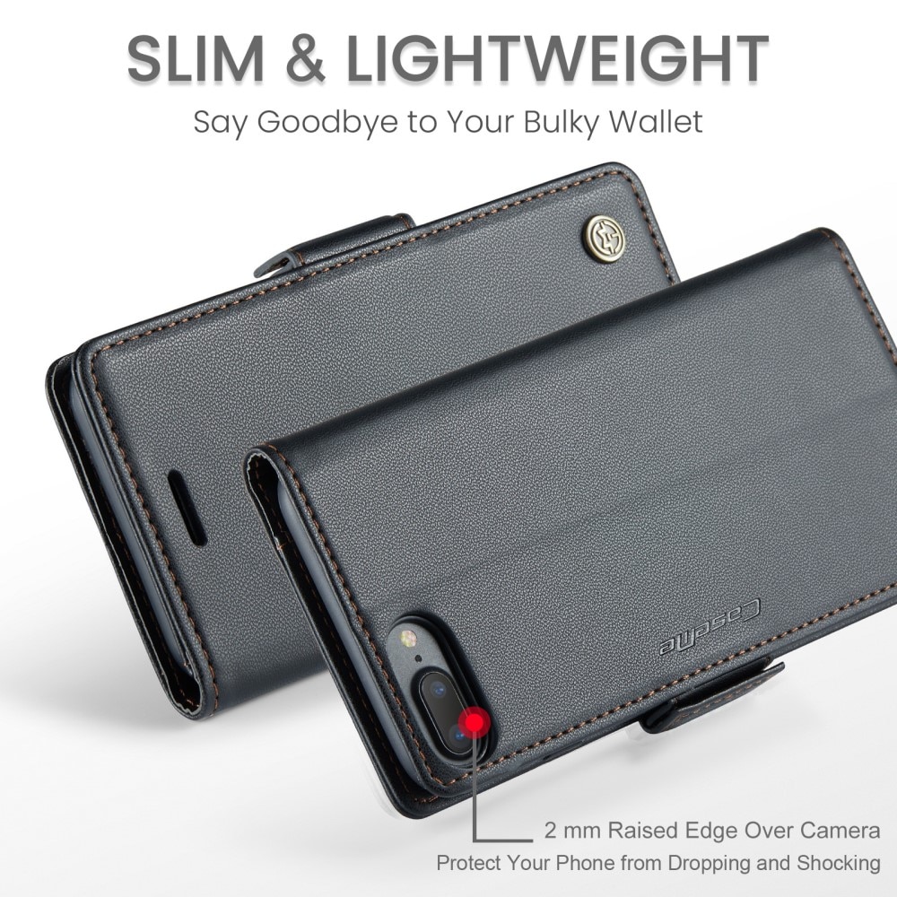 RFID-blocking Slim Lompakkokotelo iPhone 7 Plus/8 Plus musta