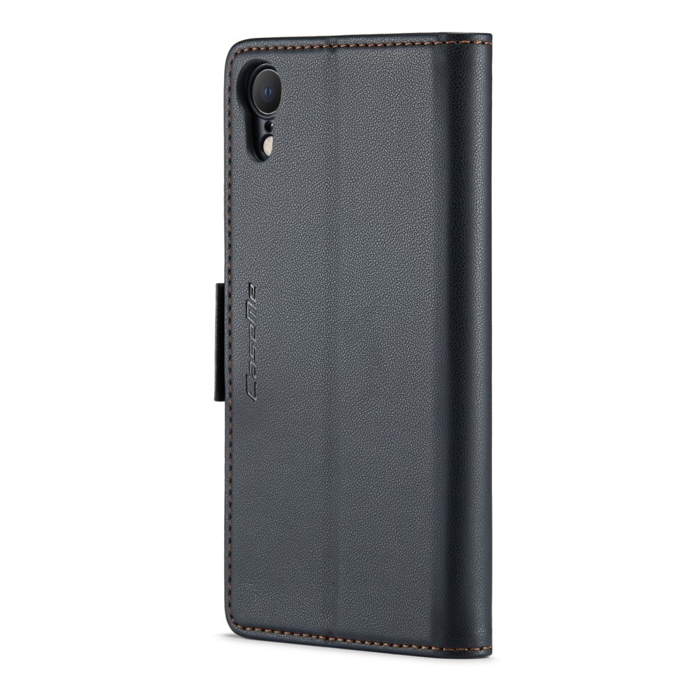 RFID Slim Lompakkokotelo iPhone Xr Musta