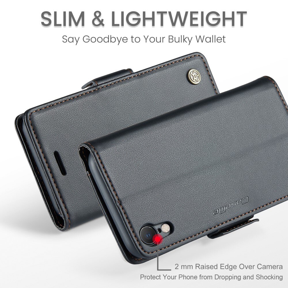 RFID Slim Lompakkokotelo iPhone Xr Musta