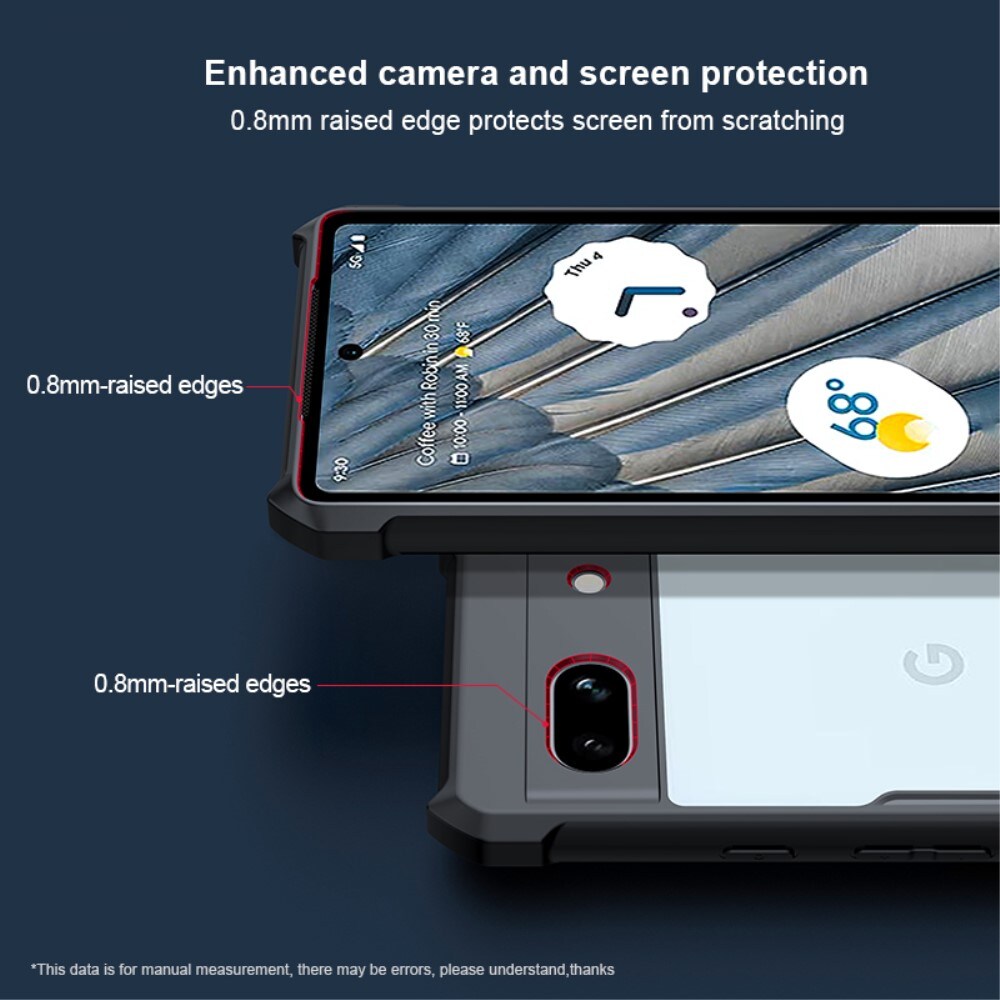 Hybridikuori Bumper Google Pixel 7a musta