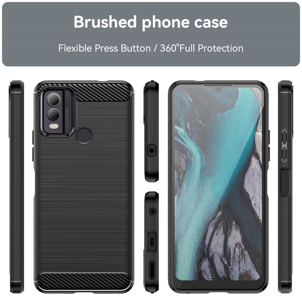  Nokia C22 Kuori TPU Brushed Musta