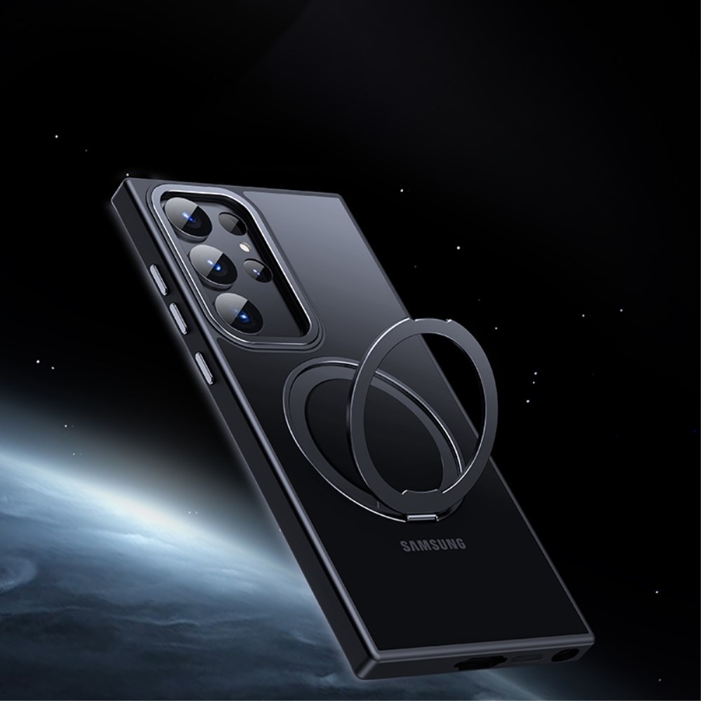 Hybridikuori MagSafe Ring Kickstand Samsung Galaxy S23 Ultra musta