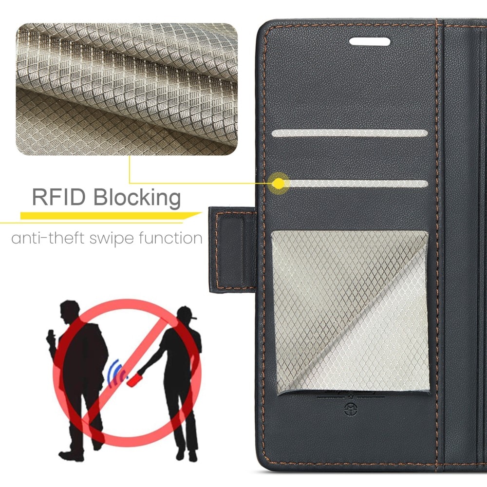 RFID Slim Lompakkokotelo Google Pixel 7a Musta