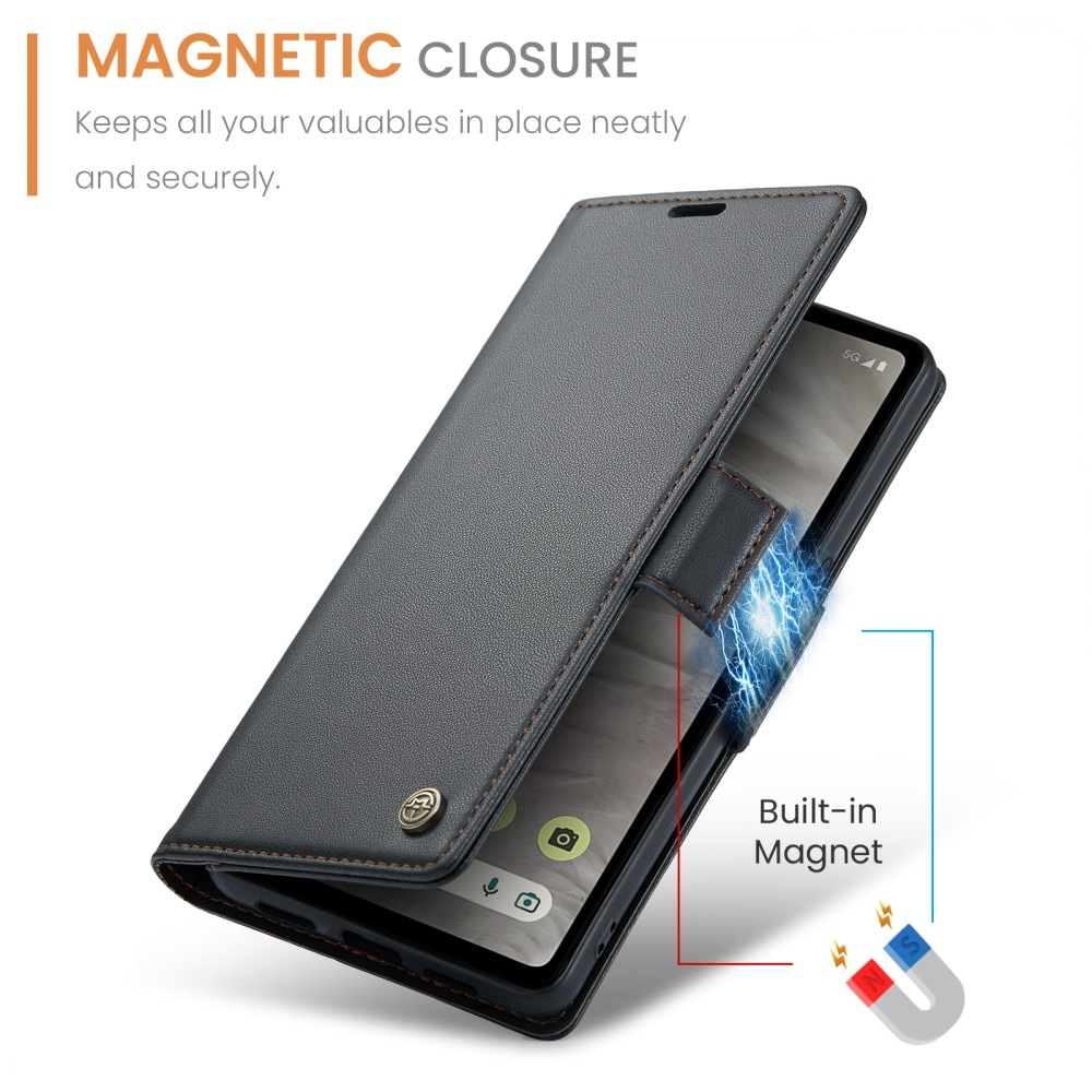 RFID Slim Lompakkokotelo Google Pixel 7a Musta