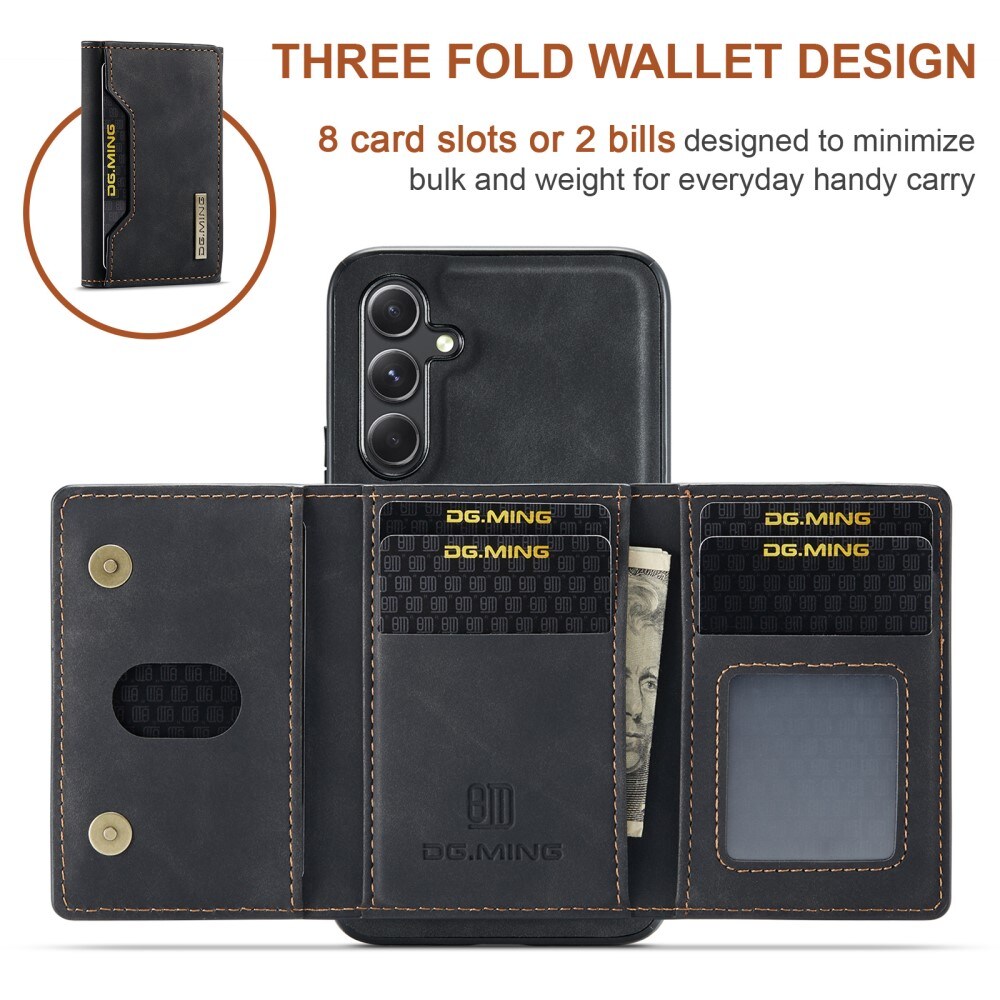 Magnetic Card Slot Case Samsung Galaxy A14 Musta
