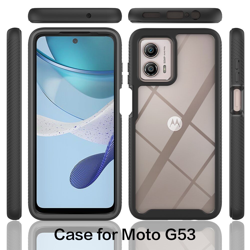 Full Protection Case Motorola Moto G53 musta