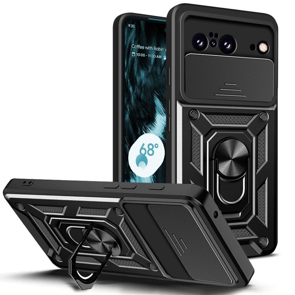 Hybridikuori Ring + Kamerasuojalla Google Pixel 8 musta