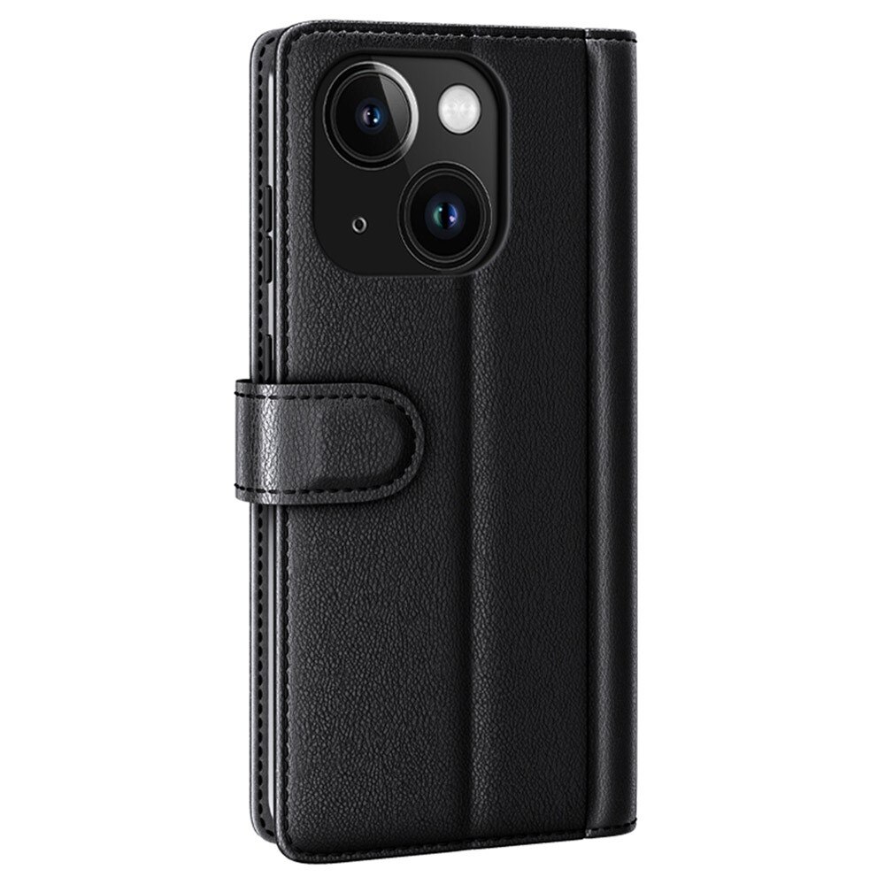 Aito Nahkakotelo iPhone 15 Musta
