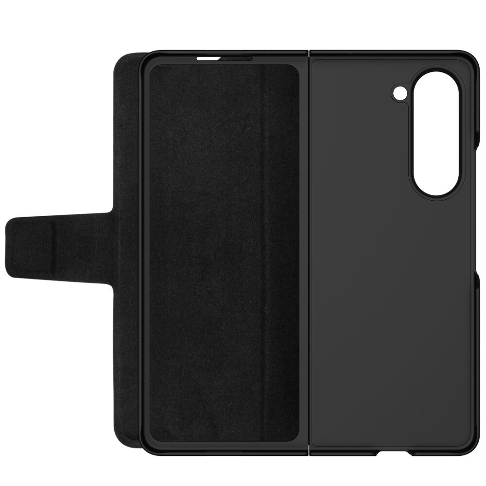 Leather Case with Pen Slot Samsung Galaxy Z Fold 5 musta