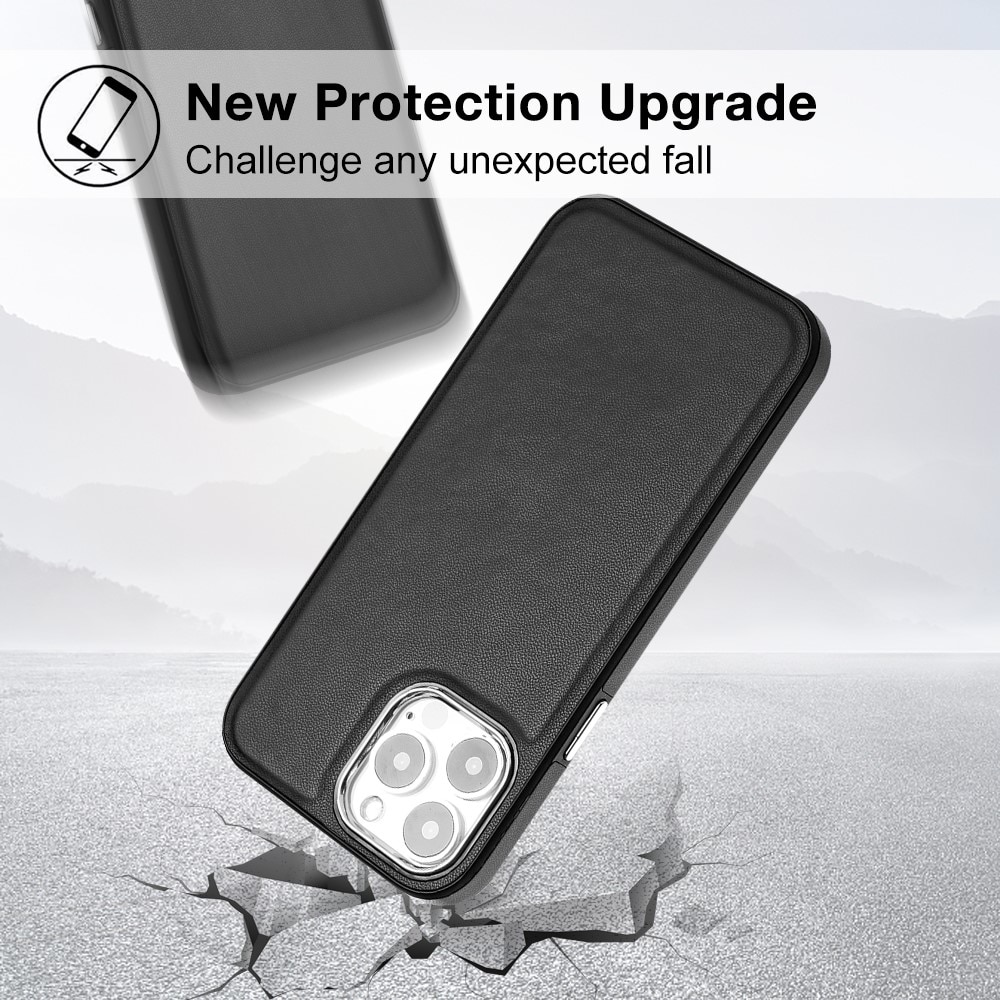 iPhone 13 Pro Nahkakotelo musta