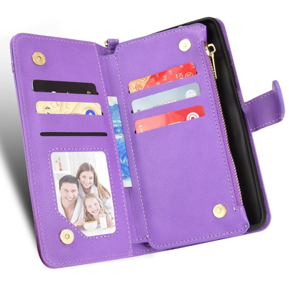 Suojakotelo Zipper Multi-slot Sony Xperia 10 V liila