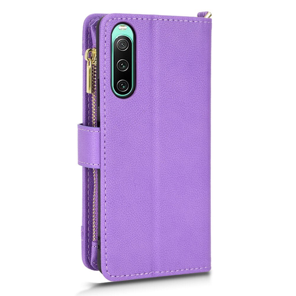 Suojakotelo Zipper Multi-slot Sony Xperia 10 V liila