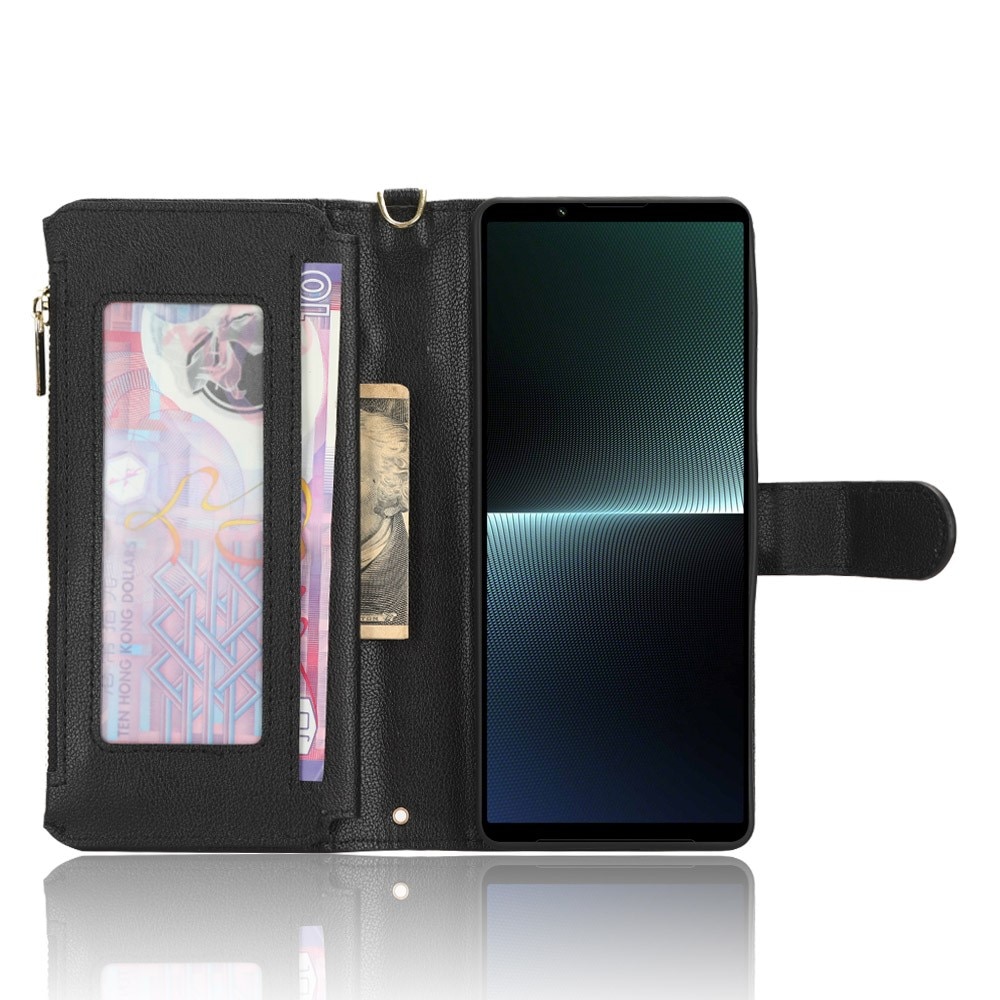 Suojakotelo Zipper Multi-slot Sony Xperia 1 V musta