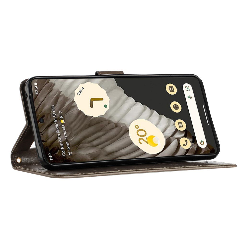 Nahkakotelo Perhonen Google Pixel 8 Pro Harmaa