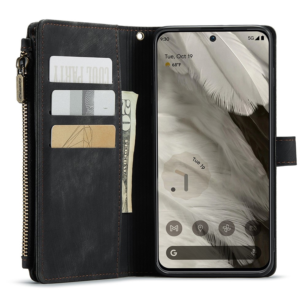 Zipper Wallet Google Pixel 8 Musta
