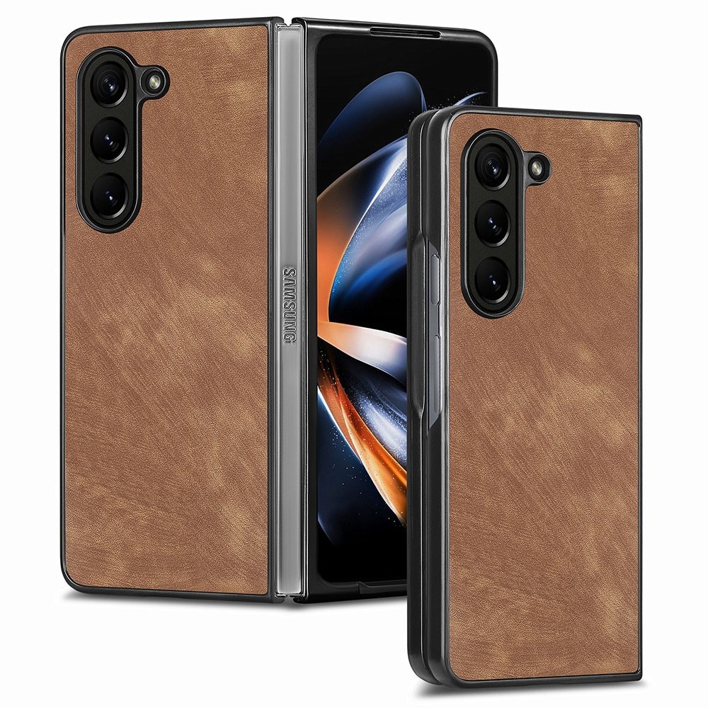 Samsung Galaxy Z Fold 5 Nahkakotelo ruskea