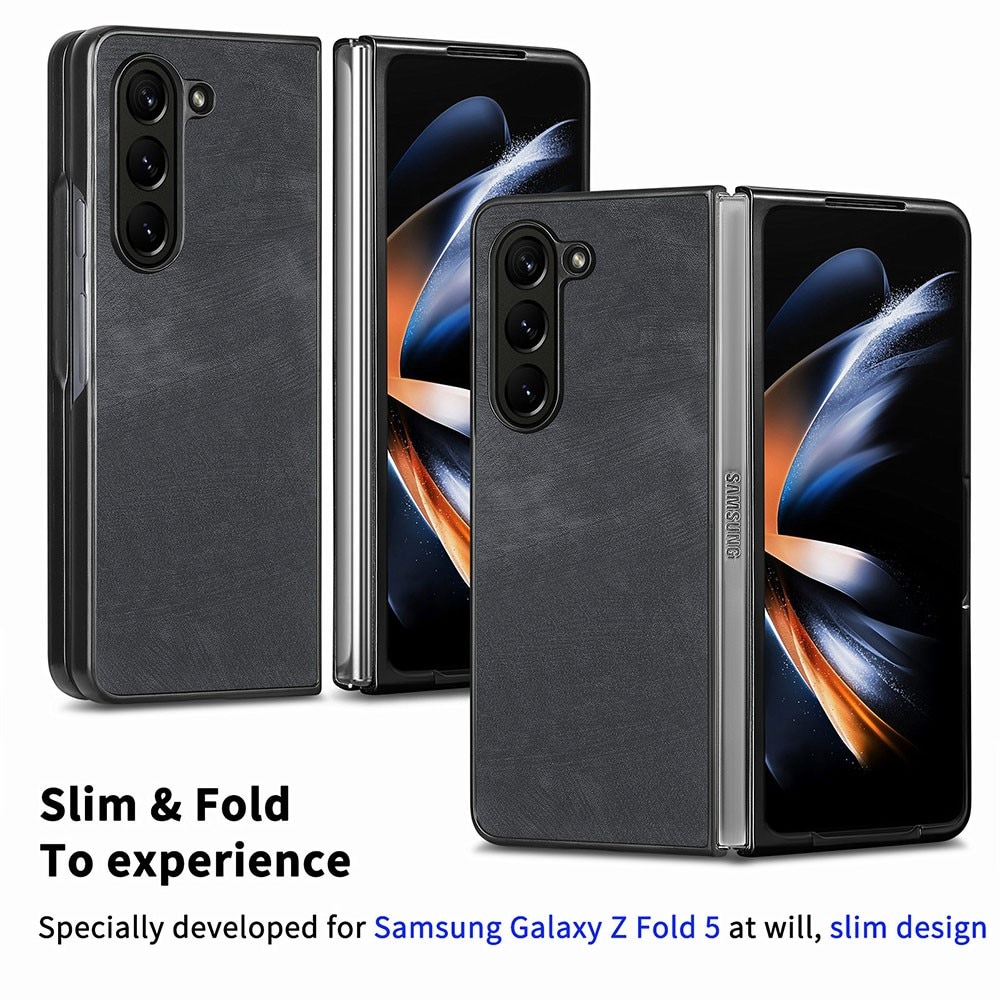 Samsung Galaxy Z Fold 5 Nahkakotelo musta