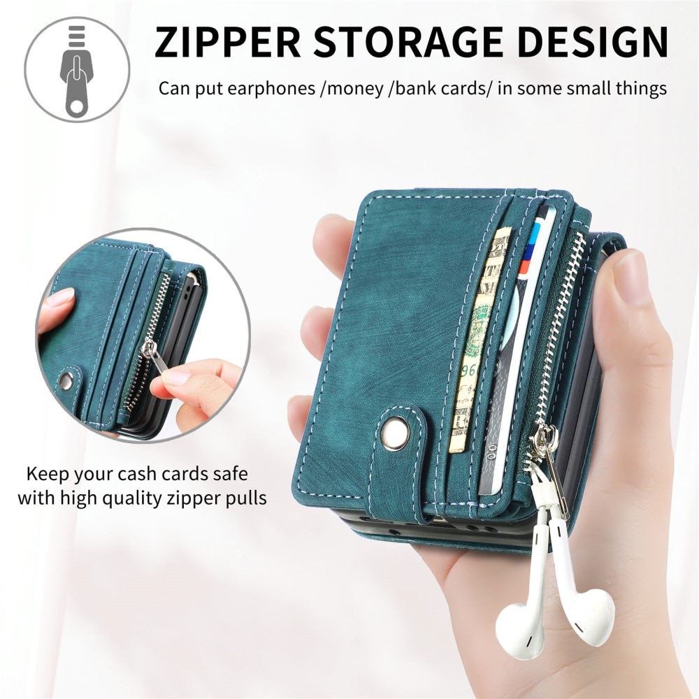 Suojakotelo Zipper Multi-slot Samsung Galaxy Z Flip 5 vihreä