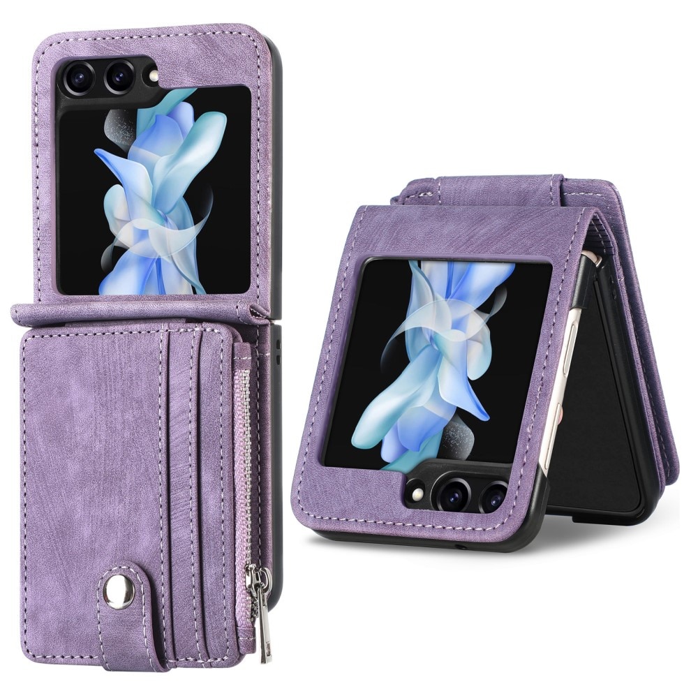 Suojakotelo Zipper Multi-slot Samsung Galaxy Z Flip 5 liila