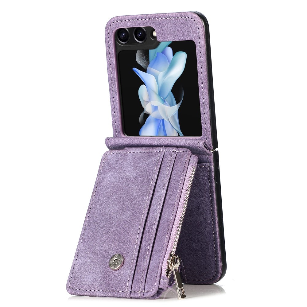 Suojakotelo Zipper Multi-slot Samsung Galaxy Z Flip 5 liila