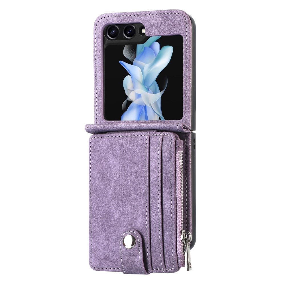 Suojakotelo Zipper Multi-slot Samsung Galaxy Z Flip 5 liila