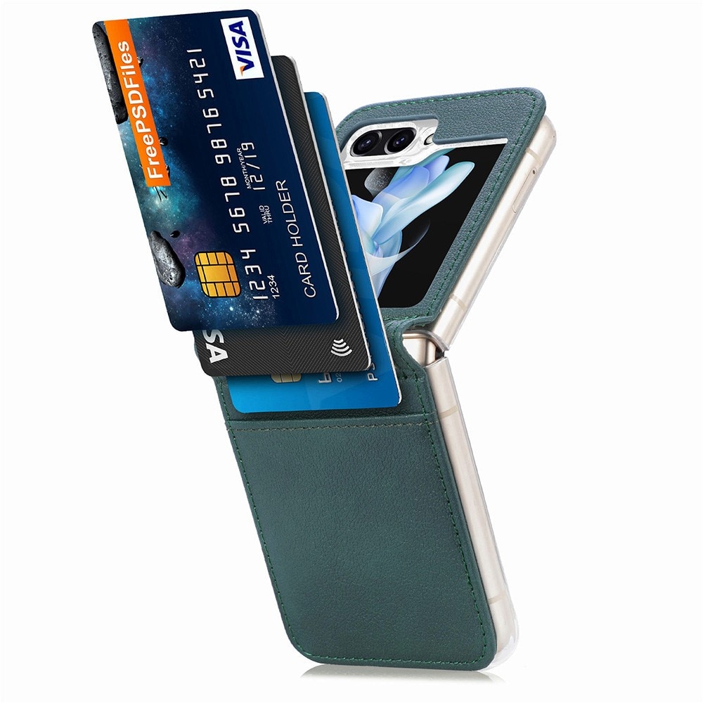 Slim Card Wallet Samsung Galaxy Z Flip 5 vihreä