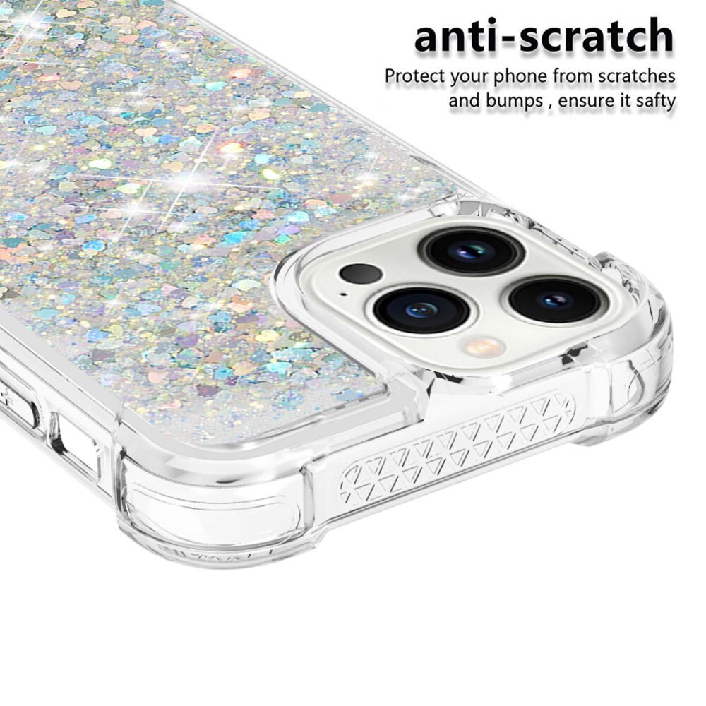 Glitter Powder TPU Kuori iPhone 15 Pro hopea