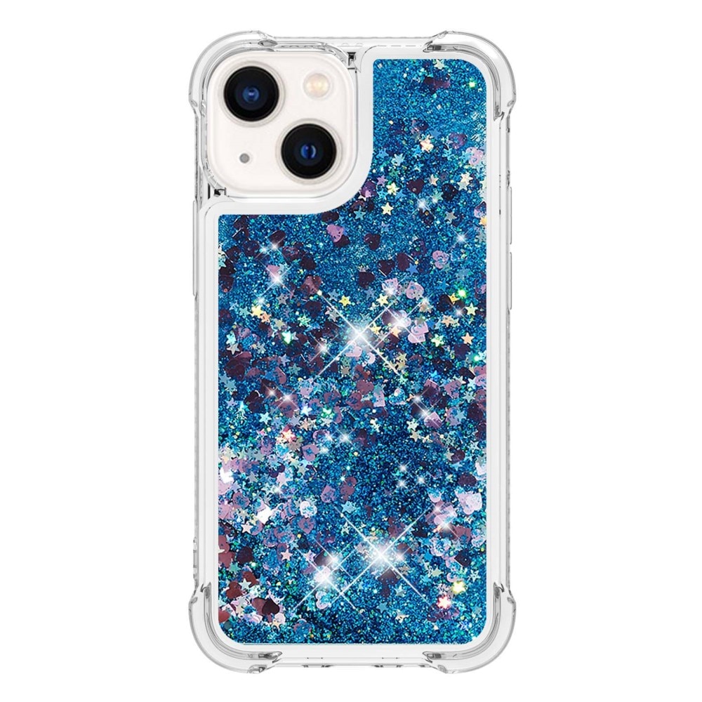 Glitter Powder TPU Kuori iPhone 15 sininen