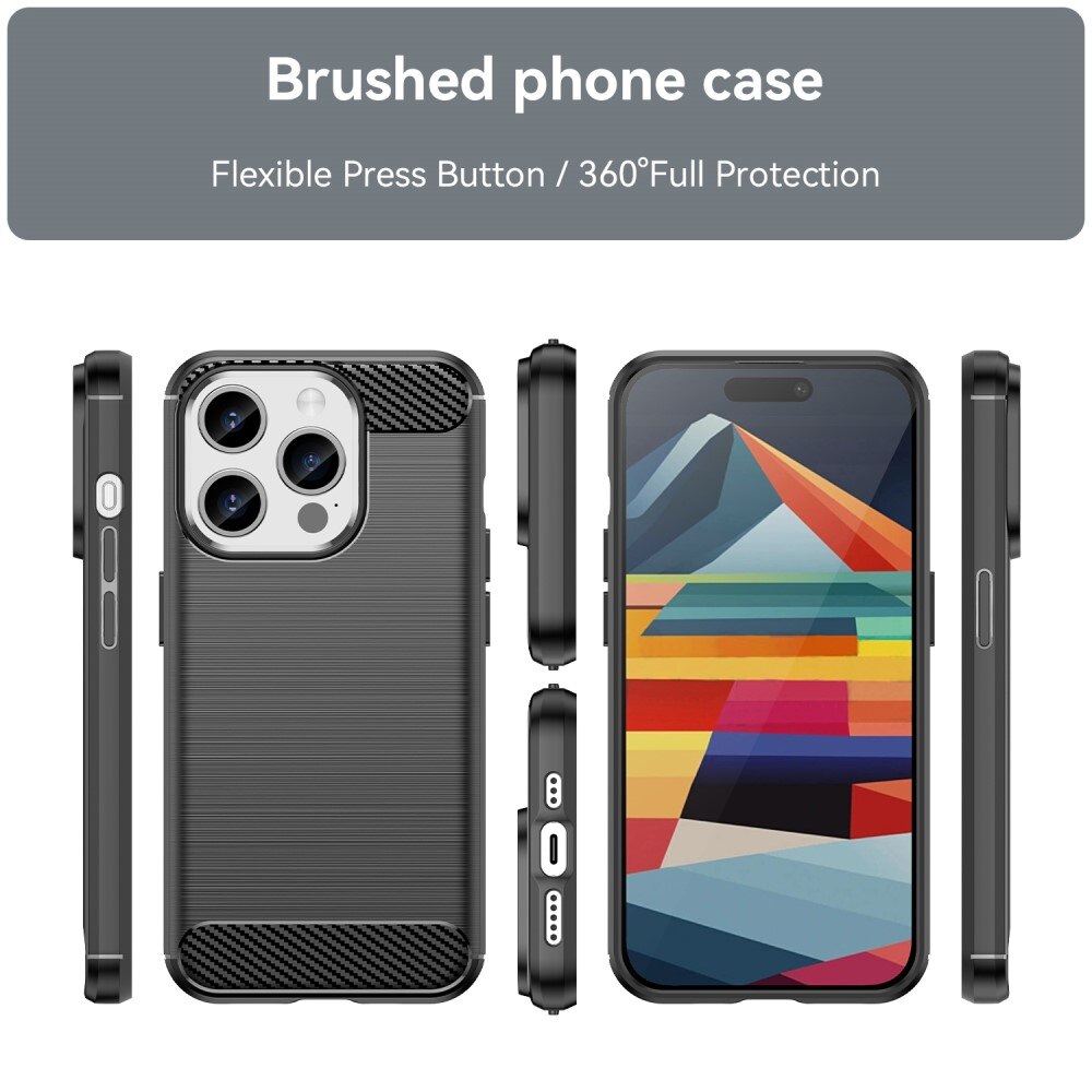 iPhone 15 Pro Max Kuori TPU Brushed Black