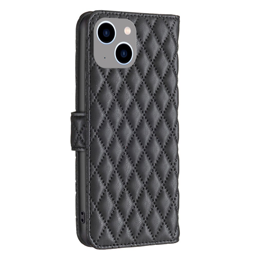 Lompakkokotelot iPhone 15 Quilted musta