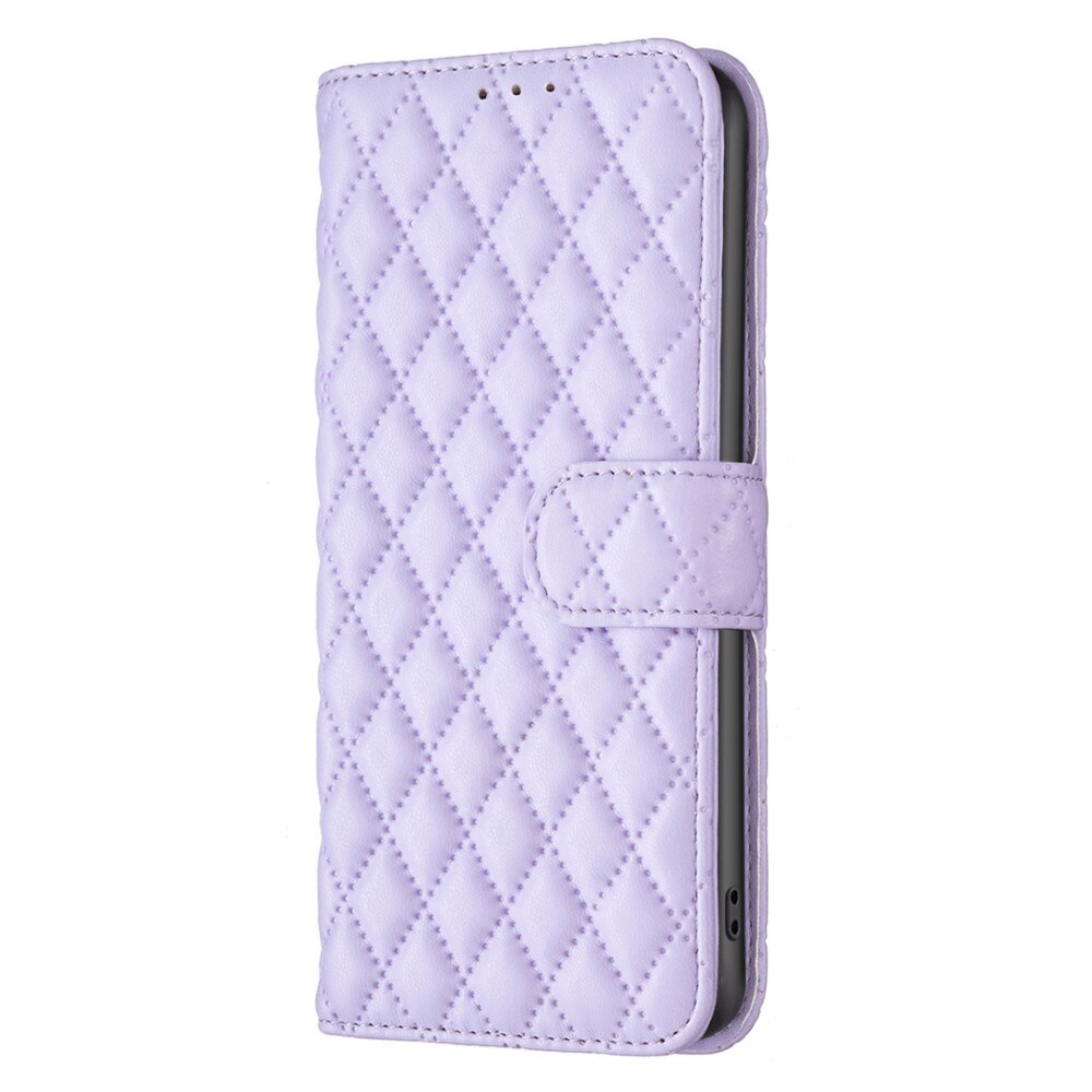 Lompakkokotelot iPhone 15 Quilted liila