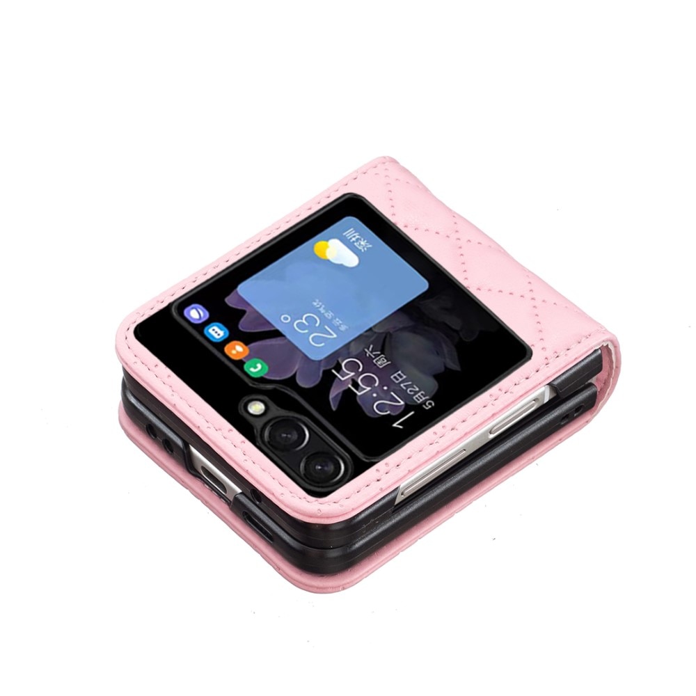 Kotelo Samsung Galaxy Z Flip 5 Quilted vaaleanpunainen